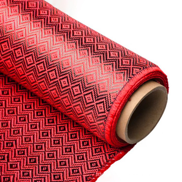 3k carbon colourful aramid hybrid fabric fiber cloth